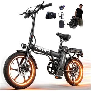 PLAYBIK A10 Bici Elettrica, 16 Bicicletta Elettrica Pieghevole con Autonomia di 30-50 km, Batteria Rimovibile 36V 12.8Ah, 3 Modalità di Guida, Velocità 10/15/25 KM/H, E-Bike per Adulti e Adolescente-120kg