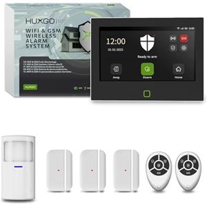 HUXGO® HXA700 Allarme casa e appartamento WiFi + GSM 4G con sirena interna| Kit antifurto senza fili con 1x sensore PIR, 3x sensori porte/finestre | Smart Home Security, menù: ITALIANO