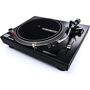 Reloop RP-1000 MK2 - belt-drive per DJ e hifi, 33 1/3 e 45 giri/min, illuminazione ad ago estendibile, tonalità di precisione con intervalli selezionabili di +/-10%, nero
