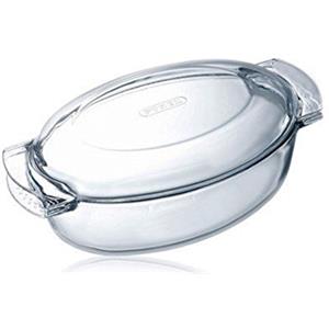 Pyrex, pirofila ignifuga, resistente al calore, teglia con coperchio in vetro, Vetro, 5,8 L