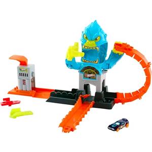 Hot Wheels City Attacco del Gorilla Playset e macchinina in scala 1:64