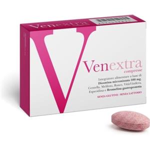 Venextra Diosmina Micronizzata 500mg + Esperidina Microcircolo 60 Compresse | Scorta 2 Mesi, con Bromelina, Centella, Rusco, Meliloto e Vite Rossa, per Gambe Pesanti, 1 Compressa al Giorno
