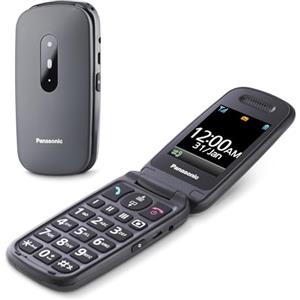 Panasonic KX-TU446EXG 2G, Cellulare per anziani, Compatibile con Apparecchi Acustici, Ottimale per Anziani, Pulsanti Grandi Retroilluminati, Ampio Display, 290 Ore di Autonomia, Grigio
