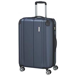 travelite valigia rigida media, espandibile, 4 ruote, CITY, trolley con superficie antigraffio, chiusura TSA, piega ad espansione, 68 cm, 78-86 l
