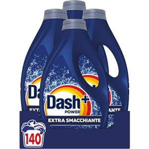 Dash Power Detersivo Liquido Lavatrice, 140 Lavaggi (4x35), Extra Smacchiante, Rimuove anche le macchie secche da 7 giorni, per una pulizia impeccabile
