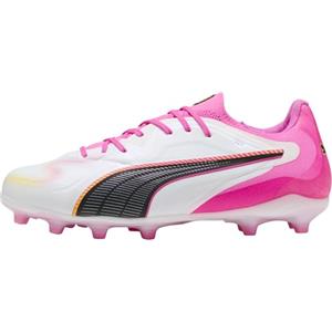PUMA King 20 PRO FG/AG - Scarpe da Calcio Unisex, Colore: Bianco/Rosa Veleno-Verde Acqua, Taglia 42, Puma Bianco Poison Pink Bright Aqua, 43 EU