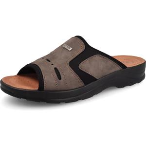Fly Flot Ciabatta Uomo In Microfibra Elasticizzata E Ecopelle, Sottopiede In Imbottito Antishock In Pelle Sandali a ciabattaUomo