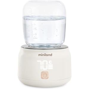 Miniland Warmy On the Go Plus - Scalda biberon portatile, ricaricabile tramite USB, riscalda acqua e latte fino a 70 °C, 5 temperature, mantiene il calore, ideale per i viaggi