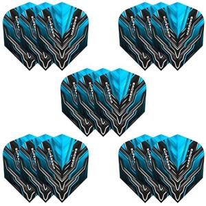 Harrows Supergrip Ultra Dart Flights | 5 x Set di Alette per Freccette (15 Alette totali) I 100 Micron Freccette I Premium Extra Strong Made in UK I Accessori per Freccette Professionali I Blue Dart