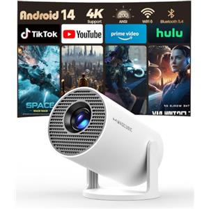 Magcubic Proiettore Portatile 4K Supporta, Mini Videoproiettore Smart TV