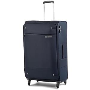 Samsonite Base Boost - Valigia morbida grande 78 cm, trolley con 4 ruote, lucchetto TSA, leggera ed espandibile, 105 L, Blu (Navy Blue)