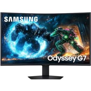 Samsung Monitor Gaming Odyssey G7 (S37FG750EU), Curvo (1000R), 37'', 3840x2160 (UHD 4K), HDR10+, VA, 165Hz, 1ms, FreeSync Premium Pro, HDMI, DP, Ingresso Audio