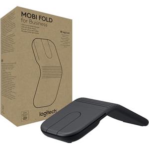 Logitech G Logitech Mobi Fold for Business, mouse wireless pieghevole con scorrimento touch, clic discreti, 4K DPI, ricevitore Logi Bolt, Bluetooth, Fast Pair, compatibile con Chromebook, PC e Mac - Grafite