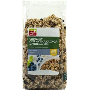 HEALTION Srl SOCIETA' BENEFIT Crunchy con Avena, Quinoa e Mirtilli - Biotobio - Snack Salutare - 250 g