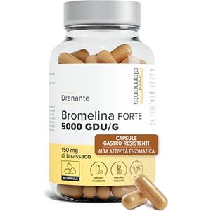 BEYOND ELEMENTS Bromelina Extra Forte Drenante 5000 GDU/g - Capsule Gastro-Resistenti