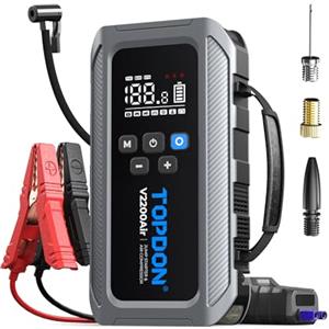 TOPDON V2200Air Booster Avviamento Auto con Compressore d'aria da 150 PSI