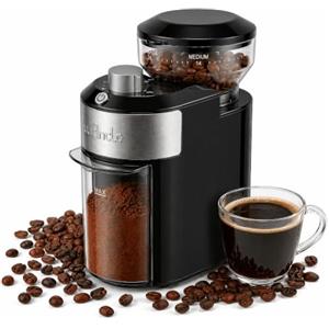 Wancle Macinacaffè Elettrico, Macinacaffè regolabile con 28 livelli di macinatura, macinatura precisa per 2-12 tazze, Per Espresso, caffè filtro e French Press, 220V