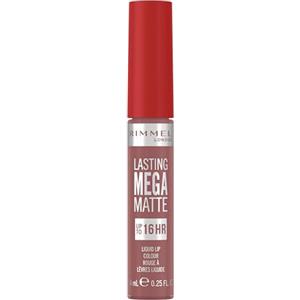 Rimmel London Rossetto Liquido Lasting Mega Matte, Rossetto Liquido a Lunga Durata per Labbra Morbide con Finish Mega Matte, Formula Vegana con Squalane e Olio di Cocco - 110 Blush, 7.4ml