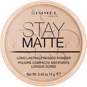 Rimmel London Cipria Compatta Stay Matte, Polvere Opacizzante a Lunga Tenuta per Pelli Grasse e Miste, 005 Silky Beige- 14 g
