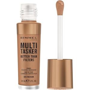 Rimmel London Rimmel Multi-Tasker Better Than Filters, 005 Medium, Primer Viso, Glow Booster e Illuminante, Formula Vegana, Leggera, Antietà, Pigmenti che Riflettono la Luce, Maxi Applicatore Soft-Touch, 30ml (1oz)