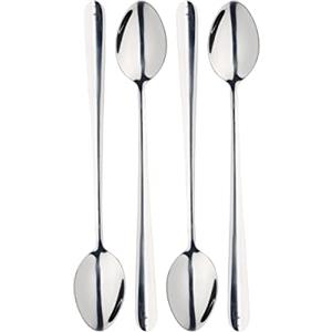 Master Class MasterClass Cucchiai da latte per latti, gelati, frullati, in acciaio inox, 12 cm, set di 4, argento