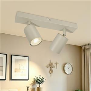 Ketom Faretti LED Soffitto GU10, Faretto LED Interno Orientabile 2 Luci