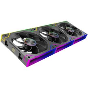Xilence XPF360R.ARGB Gaming PC Reverse Ventole Inverse, 3 × 120 mm, PWM ARGB, con catena a margherita, specchio Infinity, Hydro Bearing, funzionamento silenzioso fino a 32 dB(A), flusso d'aria elevato