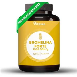 Vitavea Bromelina Forte - 2500 GDU/g - Drenante Gambe Gonfie - Cura di 40 Giorni