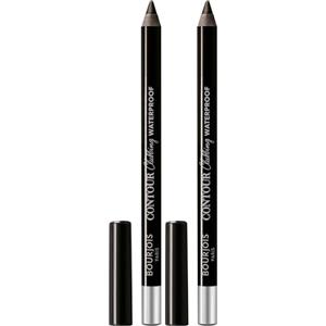 Bourjois Paris Contour Clubbing Matita Occhi Waterproof, Texture Scorrevole e Morbida, Formula con Oli di Jojoba, No. 54 Ultra Black, 1.2g (Confezione da 2)