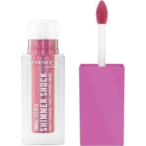 Rimmel London Thrill Seeker Shimmer Shock, Frozen Bubblegum, Ombretto liquido, Finish iridescente, Modulabile, A prova di sbavature, Formula vegana