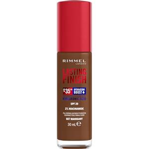 Rimmel London Lasting Finish 35 Hour, fondotinta, lunga durata, idratante, formula vegana, copertura totale, 30 ml, 607 Mahogany