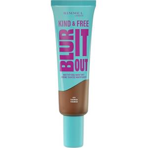 Rimmel London Kind & Free BLUR IT OUT Fondotinta Opacizzante, 610, Tiramisu, Controllo effetto lucido per tutto il giorno, Make-up dal finish matte leggero, 30 ml