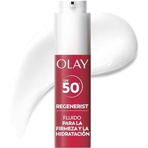 Olay Regenerist Firm & Plump Fluido SPF50+. Idratante Viso con Peptide di Collagene, Niacinamide e Pro-Vitamina B5. Crema Idratante dalla Texture Leggera. Idrata, Rassoda e Rimpolpa la Pelle