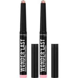 Rimmel London, Wonder'Last, 006 Mermaid Blush, Ombretto in stick, Colore vibrante e d'impatto, Facile da applicare, Texture confortevole, Formula ultra-cremosa, Formula Vegana, 1,64 g