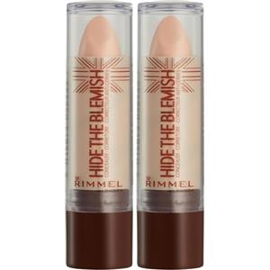 Rimmel London Correttore Hide The Blemish - Stick Copri Occhiaie, Rossori e Imperfezioni - Sand - 4.5 g (Confezione da 2)