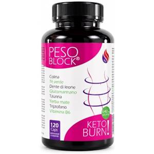 BeSwiss PESO BLOCK Integratore Alimentare con Estratti Vegetali e Triptofano - 120 Capsule - con Tè Verde, Dente di Leone, Colina, Glucomannano, Taurina, Yerba Mate e Vitamina B6