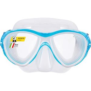 Cressi Samoa Mask - Maschera Immersioni e Snorkeling, Trasparente/Acquamarina, Taglia Unica, Unisex Adulto