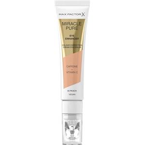 MAX FACTOR Miracle Pure Eye Enhancer, Correttore Occhiaie, Applicatore Massaggiante, Formula Vegana Leggera e Modulabile con Caffeina e Vitamina C, 03, Peach, 10 ml