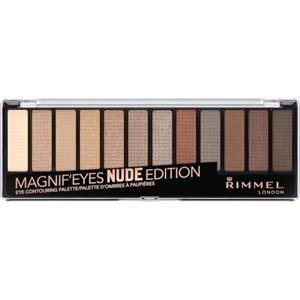 Rimmel London Palette Ombretti Magnifeyes, 2 Tonalità Multiuso dal Finish Matte, Perlato e Gitter Edition, 001 Nude