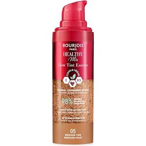 Bourjois Healthy Mix, 05 Medium Tan, Glow Tint Essence, Effetto Filtro Pelle Nuda, Finish Luminoso, Idratante Colorato, Texture Rinfrescante, Formula Vegana e Clean, 30 ml