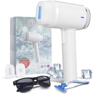 NALONE Epilatore Luce Pulsata con Funzione di Raffreddamento, 4-In-1 HR/SC/RA/BT IPL Epilatore Laser Donna, Luce Pulsata 999,900 Adatto Depilatore Corpo, Viso, Ascelle, Gambe (Bianca (22J))