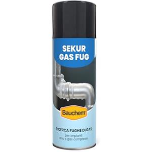 Bauchem Sekur Gas Fug Rilevatore Perdite di Gas Compressi e Aria 400 ml