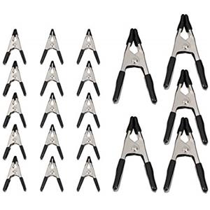 Amazon Basics 20 unità morsetti a molla in acciaio: 15 unità da 1,91 cm, 5 unità da 2,54 cm, Nero/Argento