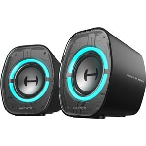 Edifier G1000 II Casse per Computer Gaming, Driver Full-Range da 2,5 Pollici con Bassi Potenziati, Bluetooth 5.4 via USB-C/AUX, 9 Modalità RGB Dinamiche, Compatte per PC/PS5/Switch (Nero)
