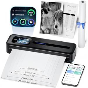 Phomemo M832D Stampante Termica Portatile A4 con Schermo Tattile Senza