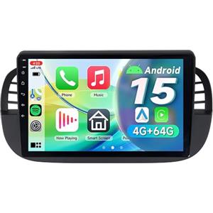 ACAVICA Autoradio per Fiat 500 2007-2015 Android 15 4+64GB