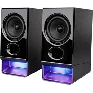 Edifier R20BT Casse PC con Driver da 2,75 pollici a Tutto Campo, Bluetooth 6.0, Controlli Touch, Ingressi AUX/USB, Uscita Cuffie, Profili Luce/Suono Personalizzati via App - Nero