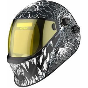 MIGVAN Maschera Saldatura Autoscurante Ultra-HD - True-Color Campo Visivo XL 100x82mm - Oscuramento 0,1ms Solare Batteria DIN 4/5-13 - Visione Cristallina per Lavori di Precisione H22