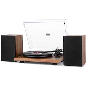 1 BY ONE Giradischi Vinili Bluetooth Hi-Fi con Diffusori da Mensola 36W