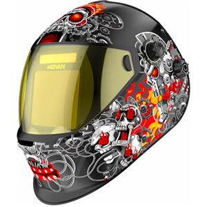 MIGVAN Maschera Saldatura Autoscurante Ultra-HD - True-Color Campo Visivo XL 100x82mm - Oscuramento 0,1ms Solare Batteria DIN 4/5-13 - Visione Cristallina per Lavori di Precisione H25